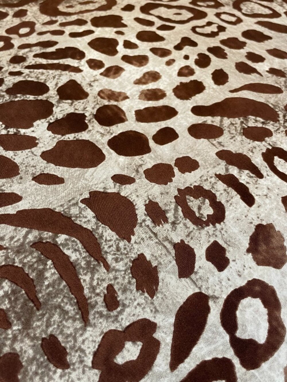 Fraas Leopard Print Silk Scarf 34x35 Animal Print Hand Rolled Edges - Picture 10 of 10